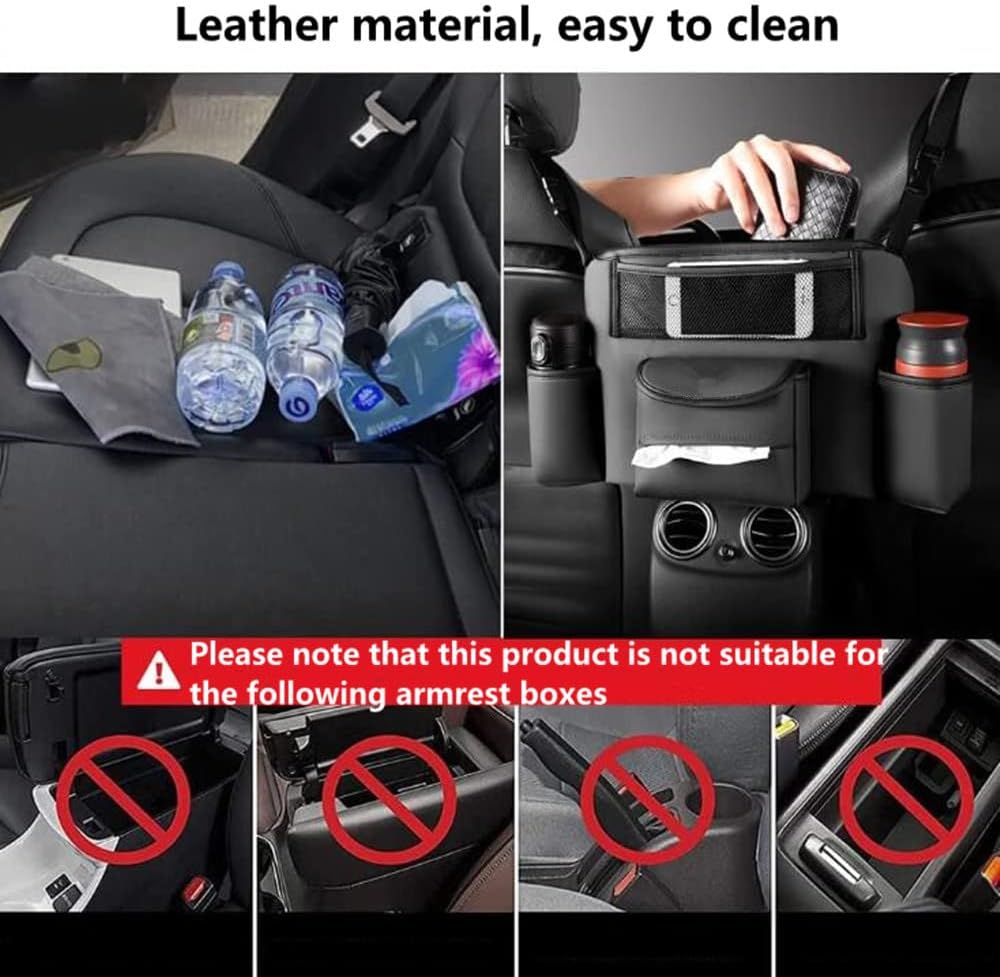 Car Durable Leather Handbag Organizer