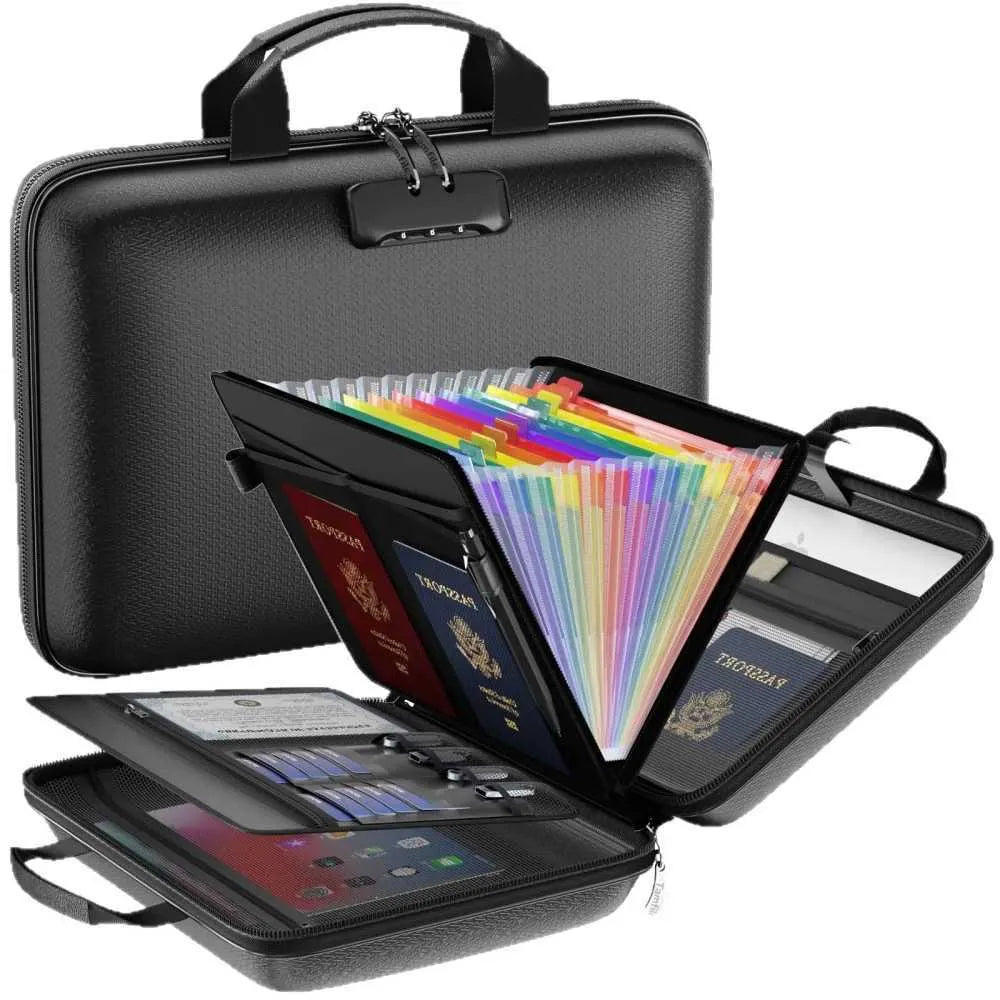 Fireproof Document Organizer Bag - Black – Homechase