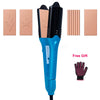 3D Hair Straightener & Crimper with Interchangeable Plates