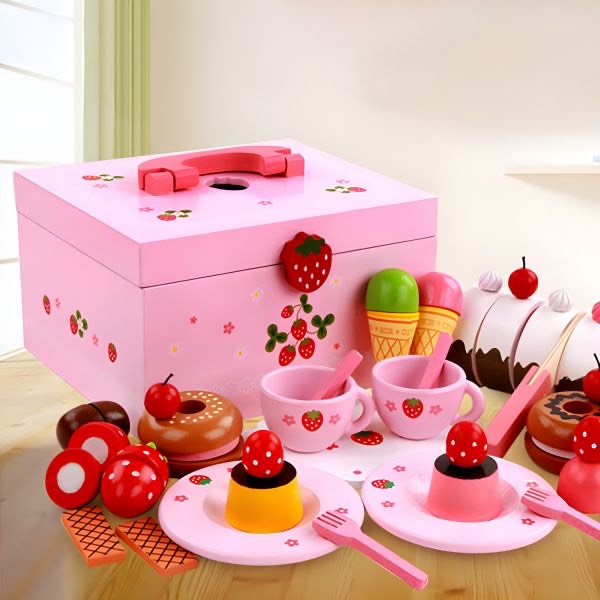 Sweet Fantasy Wooden Dessert Box (33-Piece)
