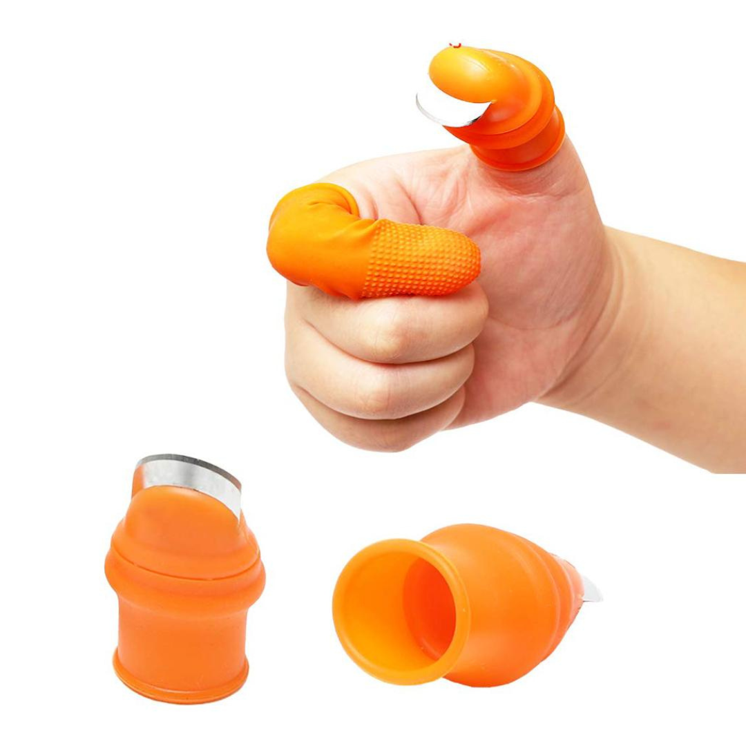 Silicone Garden Thumb Knife With Finger Protector – OCG