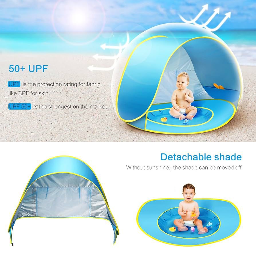Baby Beach Tent with Pool and UV Protection
