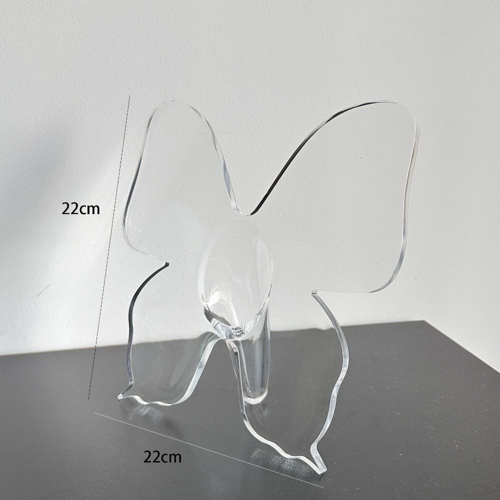 Butterfly Vase Flowers Acrylic Pot Desk