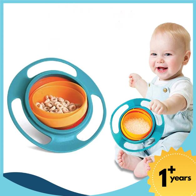 Baby Feeding Bowl Toddler Child Kid Spill Proof 360 Rotating NonSpill Cup  Dishes